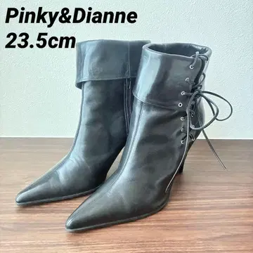 새상품 Pinky&dianne 숏부츠 부티 가죽 블랙 23.5cm