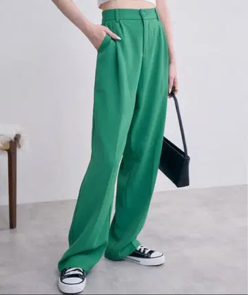 COCOMOMO 슬랙스 하이웨스트 세미 와이드 팬츠