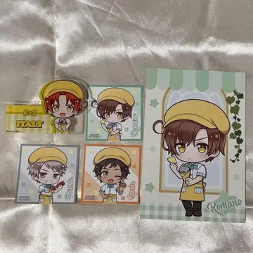 헤타리아 아모크레이프 네임 배지 엽서 스티커