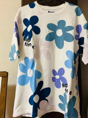꽃무늬 Nap time 반팔T셔츠