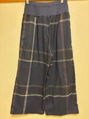 BEARDSLEY 체크 허리 리브 팬츠