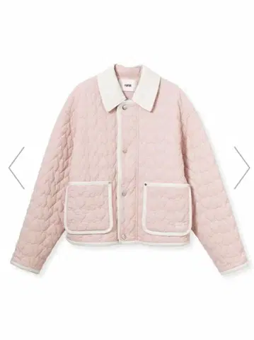 FURFUR 하트 퀼팅 블루종 핑크