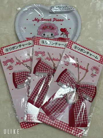 마이멜로디 쿠지 리본 참 스위트 피아노 멜라민 플레이트