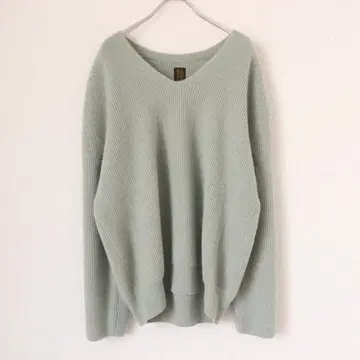 BATONER 폭스 캐시미어 니트 M 사이즈 민트 그린 긴팔