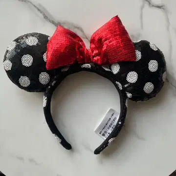 [ 새상품급 ] 미니 상하이 디즈니 한정판 도트 머리띠