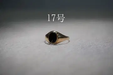 영국 9금 골드 반지 블랙 오닉스 시그넷 17호