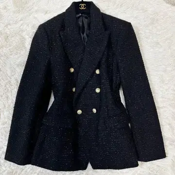 ZARA 라메 혼방 더블 브레스트 자켓 L 사이즈