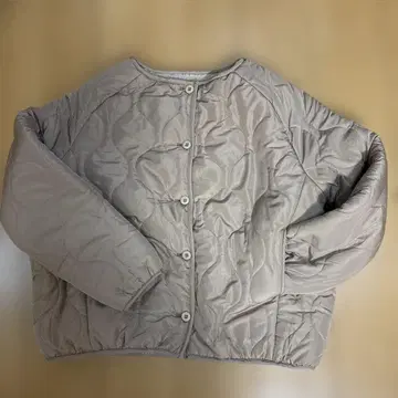 베이지 퀼팅 자켓 리버서블