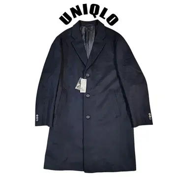 [ 미사용품 ] XXL 사이즈 유니클로 울 캐시미어 체스터 코트 네이비