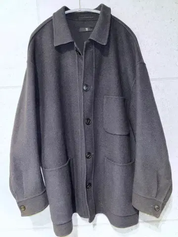 유니클로+J 울 블렌드 오버 사이즈 셔츠 자켓 블랙 XL