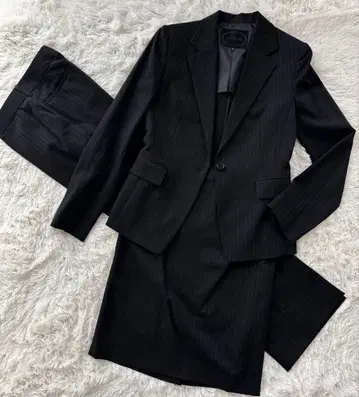 UNTITLED 언타이틀 3피스 수트 셋업 일본제 M 블랙