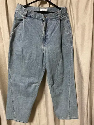 Soerte 루즈 실루엣 데님 팬츠: 스트레이트 데님 팬츠