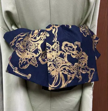 성인용 헤코오비, 풍신뇌신 패턴 골드, 리버서블 긴 길이