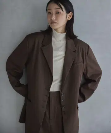 feepur 페피엘 테일러드 오버 자켓 브라운