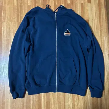 XLARGE 고릴라 로고 풀 지퍼 후드티 네이비