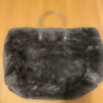 그레이 퍼 핸드백