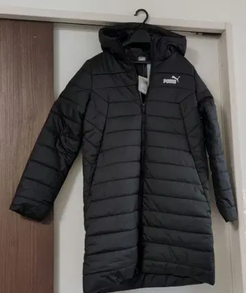 PUMA 블랙 다운 코트 ASIA FIT
