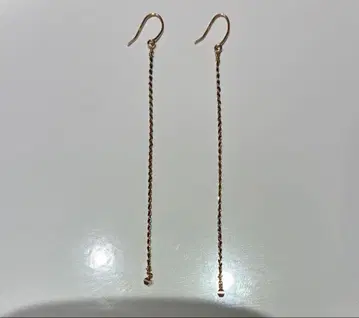 k10 골드 롱 체인 귀걸이