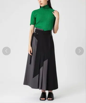 UNITED TOKYO 스테아즈 바이컬러 스커트