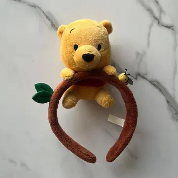 [ 새상품급 ] 곰돌이 푸 봉제 인형 머리띠 디즈니
