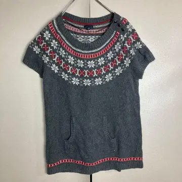 타미힐피거 반팔 니트 스웨터