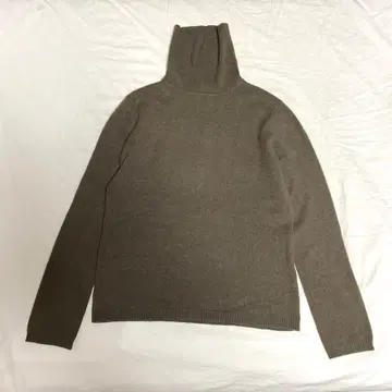 레드 클로버 캐시미어 터틀 니트 스웨터 카키