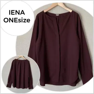[ 새상품급 ] IENA 스키퍼 블라우스 보르도 히든 버튼