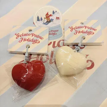 GELATO PIQUE 참 하트 레드 화이트 스티커 세트