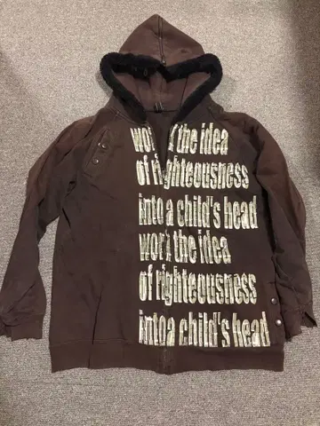 Y2k 그런지 퍼 지퍼 후드티