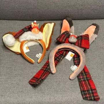홍콩 디즈니 한정판 크리스마스 주토피아 닉 주디 머리띠