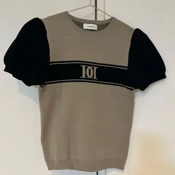 Darich DD 로고 바이컬러 니트탑 다리치