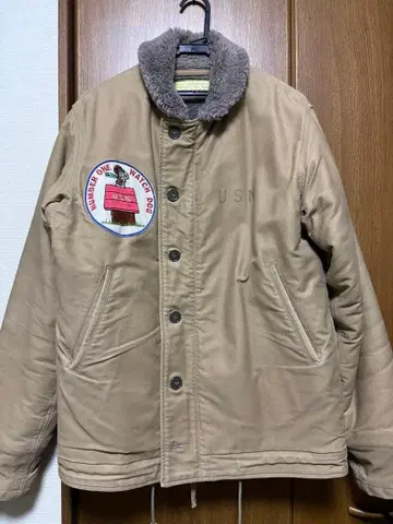 [ 새상품급 ] 버즈릭슨 스누피 콜라보 자수 패치 부착 N-1 덱 자켓