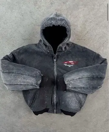 다크 그레이 후드 부착 후드티