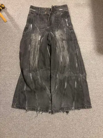 ARGU CULTURE 블랙 배기 데님 한국 스트릿 y2k