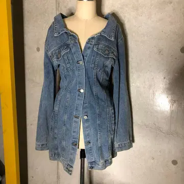 Narcissus 데님 자켓 오프숄더 원피스