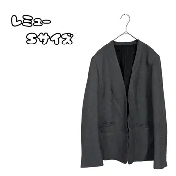 레미유 노카라 자켓 워셔블 얇은 소재 그레이 (S 상당)