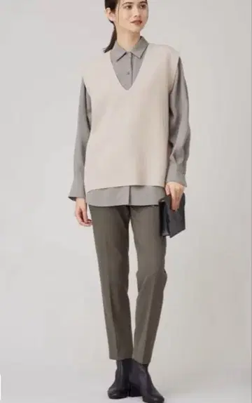 자유구 [세탁 가능] 울 밀라노 니트 베스트 사이즈 38