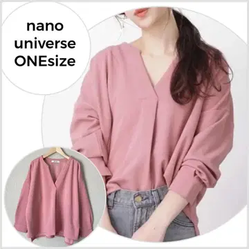 [ 새상품급 ] nano universe 스키퍼 블라우스 핑크