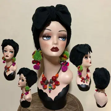 푸들 퍼 모자 퍼 모자 블랙 x 블랙