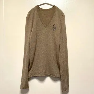 캐시미어 100% 자수 S V넥 lucien pellat-finet