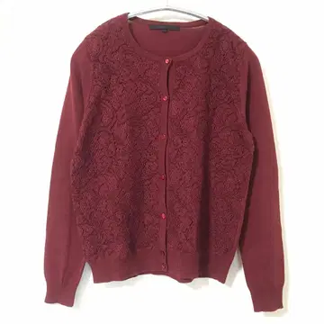 ANAYI 가디건 레이스 보르도 38