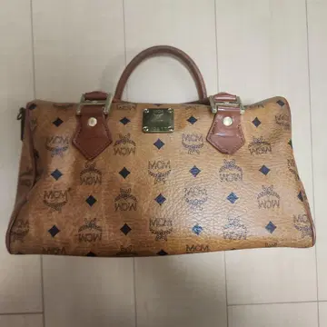 MCM 로고 프린트 보스턴 백