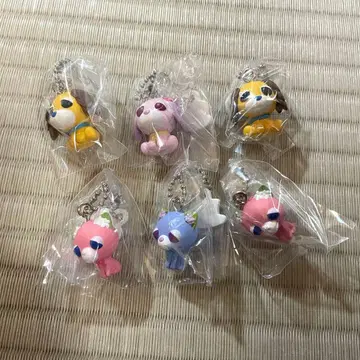 오차이누 오차네코 초코 보로 볼 체인 부착 마스코트 2개 세트