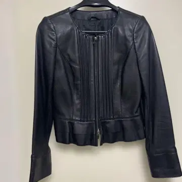 아나이 ANAYI 가죽 자켓 블랙 사이즈 38