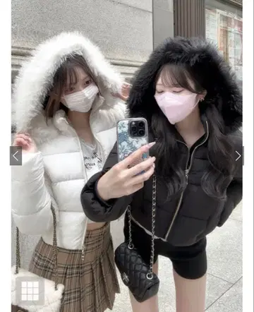 2Way 후드 부착 퍼 다운 자켓 [ask143]