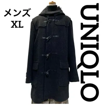 유니클로 남성용 XL 사이즈 짙은 그레이 더플 코트 출퇴근 비즈니스 통학