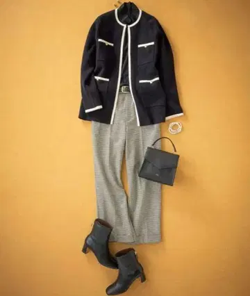 23구 미니부클 니트 자켓