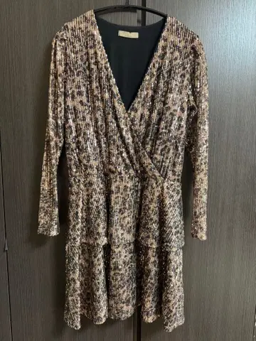 FLYGIRL 스팽글 랩 미니 원피스