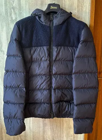 HERNO/헬노 울 니트 절개/다운 자켓
