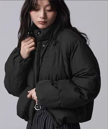 [ nui nullu ] 2WAY 스탠드 카라 충전솜 숏 자켓